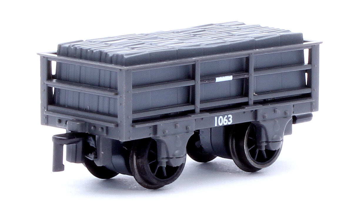 2T Ffestiniog Railway Welsh Slate Wagon Dark Grey Triple Pack