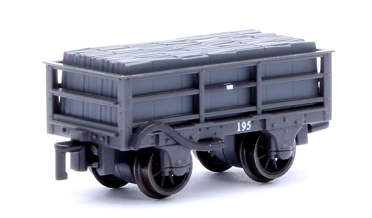 2T Ffestiniog Railway Welsh Slate Wagon Dark Grey Triple Pack