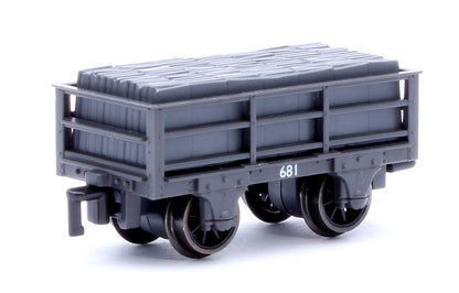 2T Ffestiniog Railway Welsh Slate Wagon Dark Grey Triple Pack