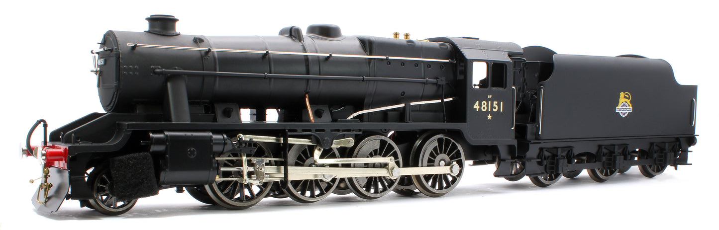 E/38-D Stanier Class 8F 2-8-0 BR Unlined Satin Black No. 48151 Steam Locomotive