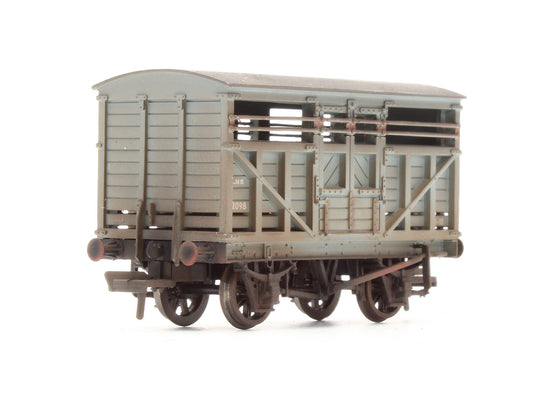 Pre-Owned 10 Ton Cattle Wagon LMS Grey No.12098 - Custom Weathered