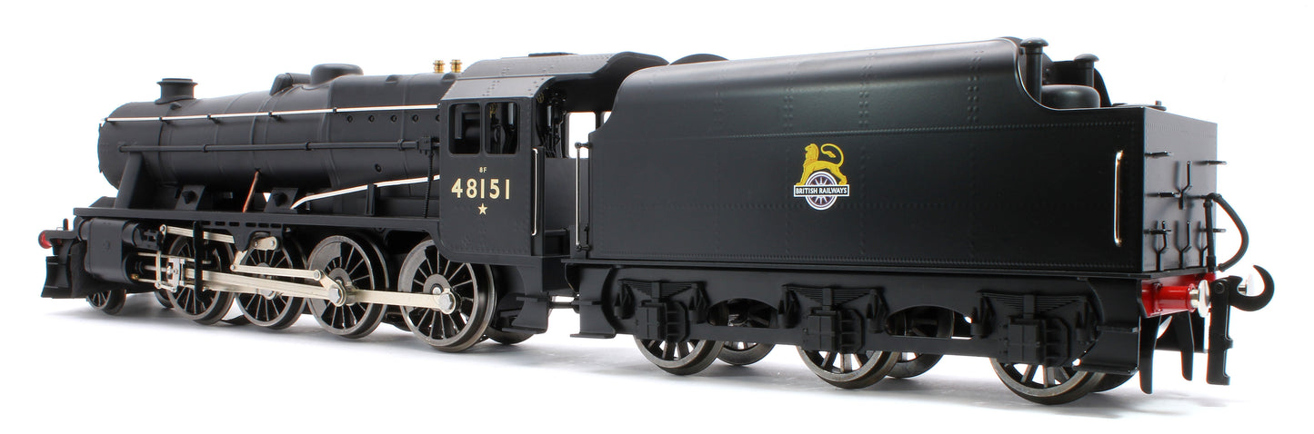 E/38-D Stanier Class 8F 2-8-0 BR Unlined Satin Black No. 48151 Steam Locomotive