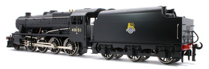 E/38-D Stanier Class 8F 2-8-0 BR Unlined Satin Black No. 48151 Steam Locomotive