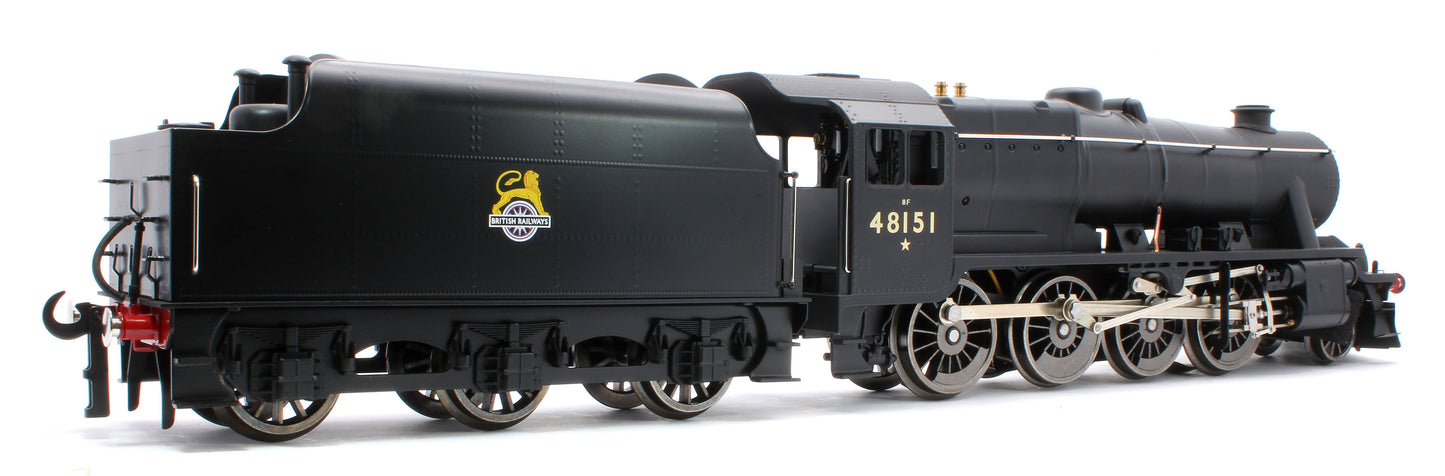E/38-D Stanier Class 8F 2-8-0 BR Unlined Satin Black No. 48151 Steam Locomotive