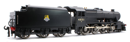 E/38-D Stanier Class 8F 2-8-0 BR Unlined Satin Black No. 48151 Steam Locomotive