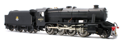 E/38-D Stanier Class 8F 2-8-0 BR Unlined Satin Black No. 48151 Steam Locomotive