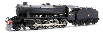 E/38-E1 Stanier Class 8F 2-8-0 BR Unlined Satin Black No. 48624 Steam Locomotive w/Fowler Tender