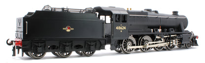E/38-E1 Stanier Class 8F 2-8-0 BR Unlined Satin Black No. 48624 Steam Locomotive w/Fowler Tender