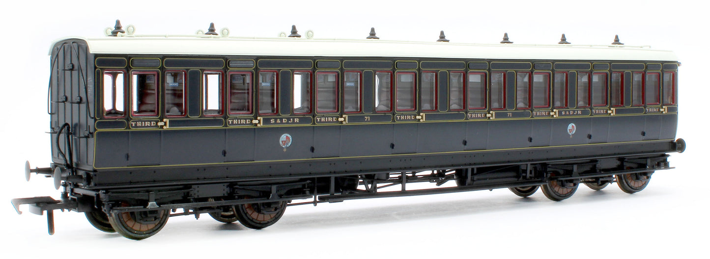 978025 48' SDJR ‘Evolution’ Bogie Coach Non-Corridor Carriage No.85, No.71 & No.15 3-Pack
