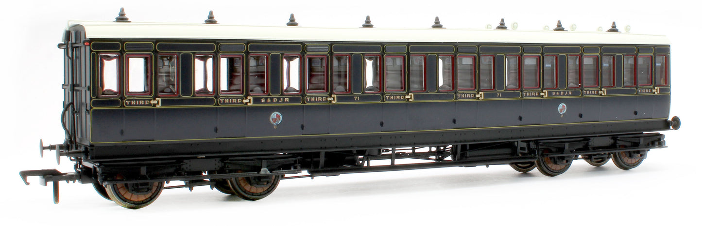 978025 48' SDJR ‘Evolution’ Bogie Coach Non-Corridor Carriage No.85, No.71 & No.15 3-Pack