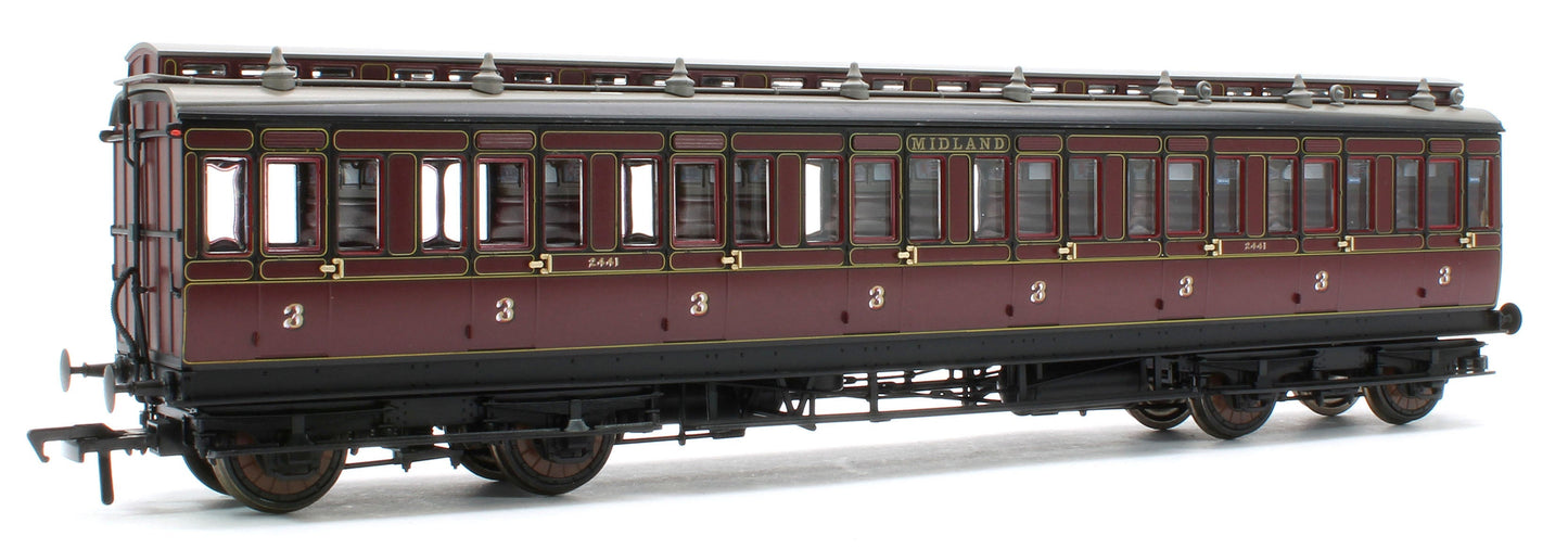 Pre-Owned 978005 48' Midland Railway ‘Evolution’ Bogie Coach Non-Corridor Carriage No.681, No.2441 & No.3207 3-Pack