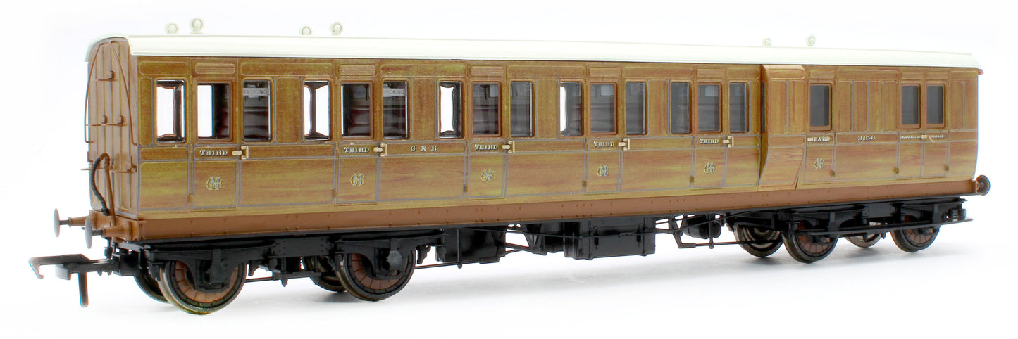 978021 48' GNR ‘Evolution’ Bogie Coach Non-Corridor Carriage No.3156, No.3067 & No.3923 3-Pack