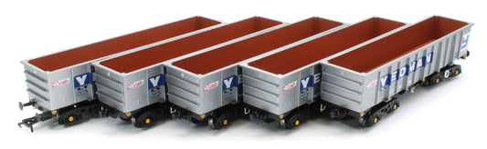 ACC2962 Set of 5 PTA - Foster Yeoman Silver (CAIB) Wagons - Pack 1