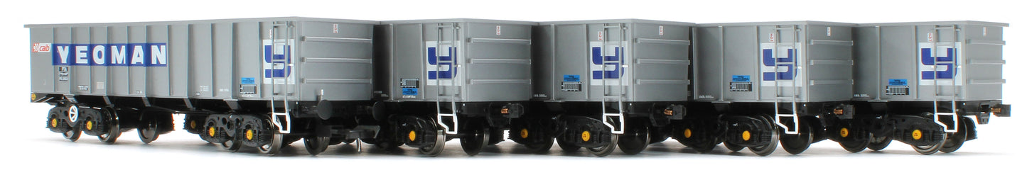 ACC2962 Set of 5 PTA - Foster Yeoman Silver (CAIB) Wagons - Pack 1