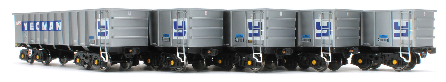 ACC2963 Set of 5 PTA - Foster Yeoman Silver (CAIB) Wagons - Pack 2