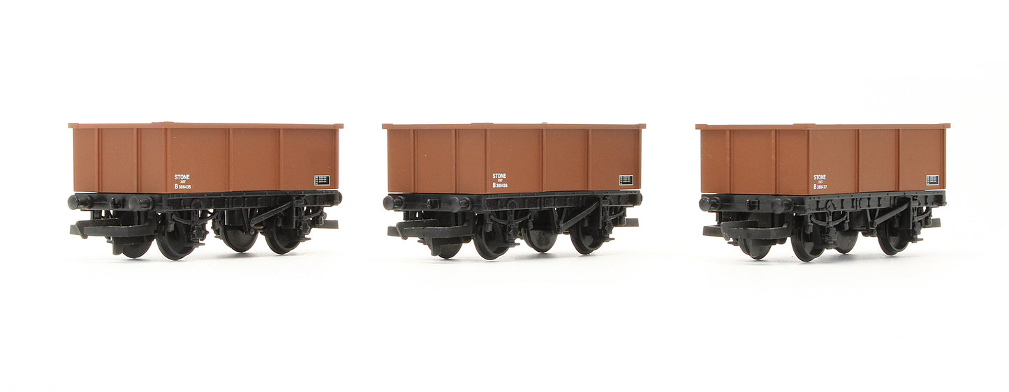 Pre-Owned RailRoad Set Of 3 BR Brown Mineral Wagons