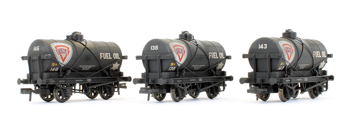 37-671 Pre-Owned Set Of 3 - 14T 'Fina' Tank Wagons Weathered