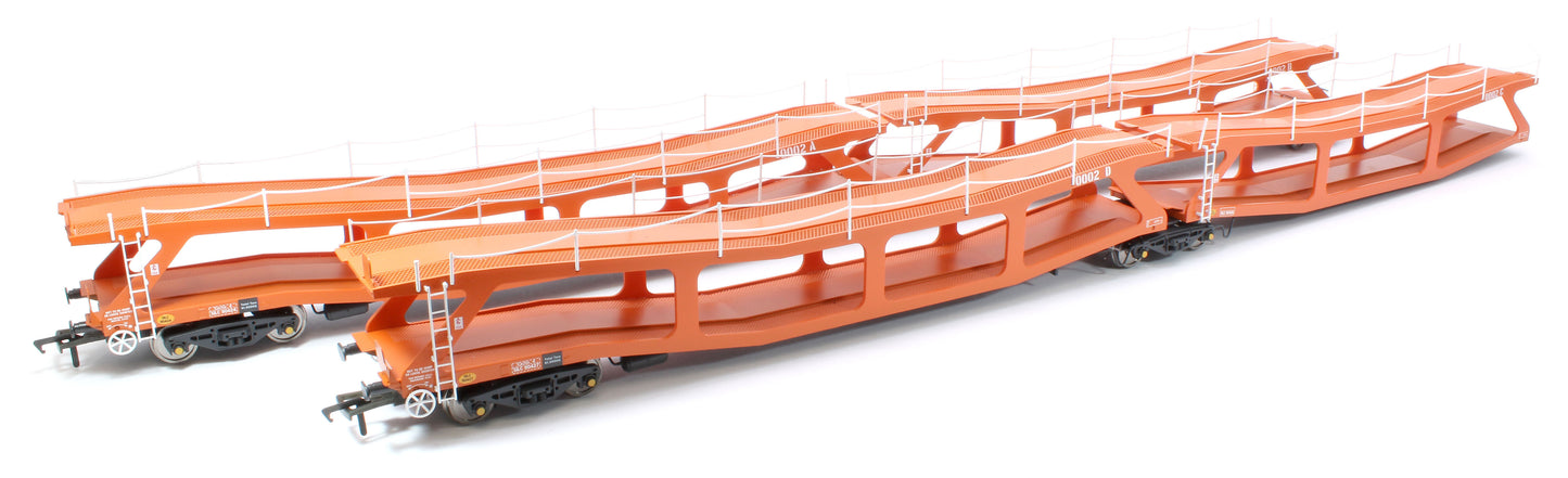 RT-OO-CAR4-403A Quad set Cartic-4 car carrier - Silcock and Collings orange (set A)