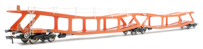 RT-OO-CAR4-403A Quad set Cartic-4 car carrier - Silcock and Collings orange (set A)