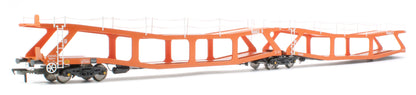 RT-OO-CAR4-403A Quad set Cartic-4 car carrier - Silcock and Collings orange (set A)