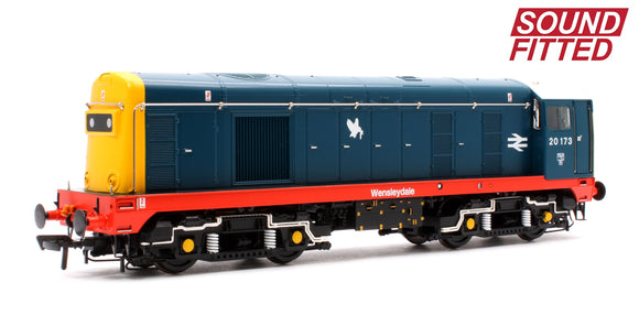 Class 20/0 Headcode Box 20173 'Wensleydale' BR Blue (Red Solebar) Diesel Locomotive - DCC Sound