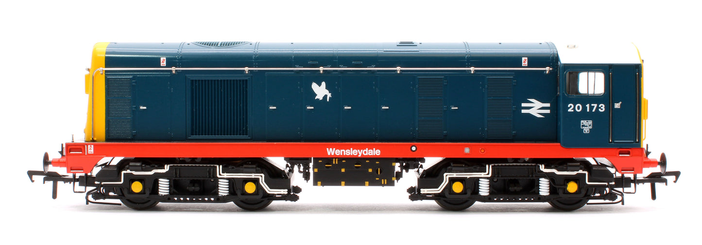 Class 20/0 Headcode Box 20173 'Wensleydale' BR Blue (Red Solebar) Diesel Locomotive - DCC Sound