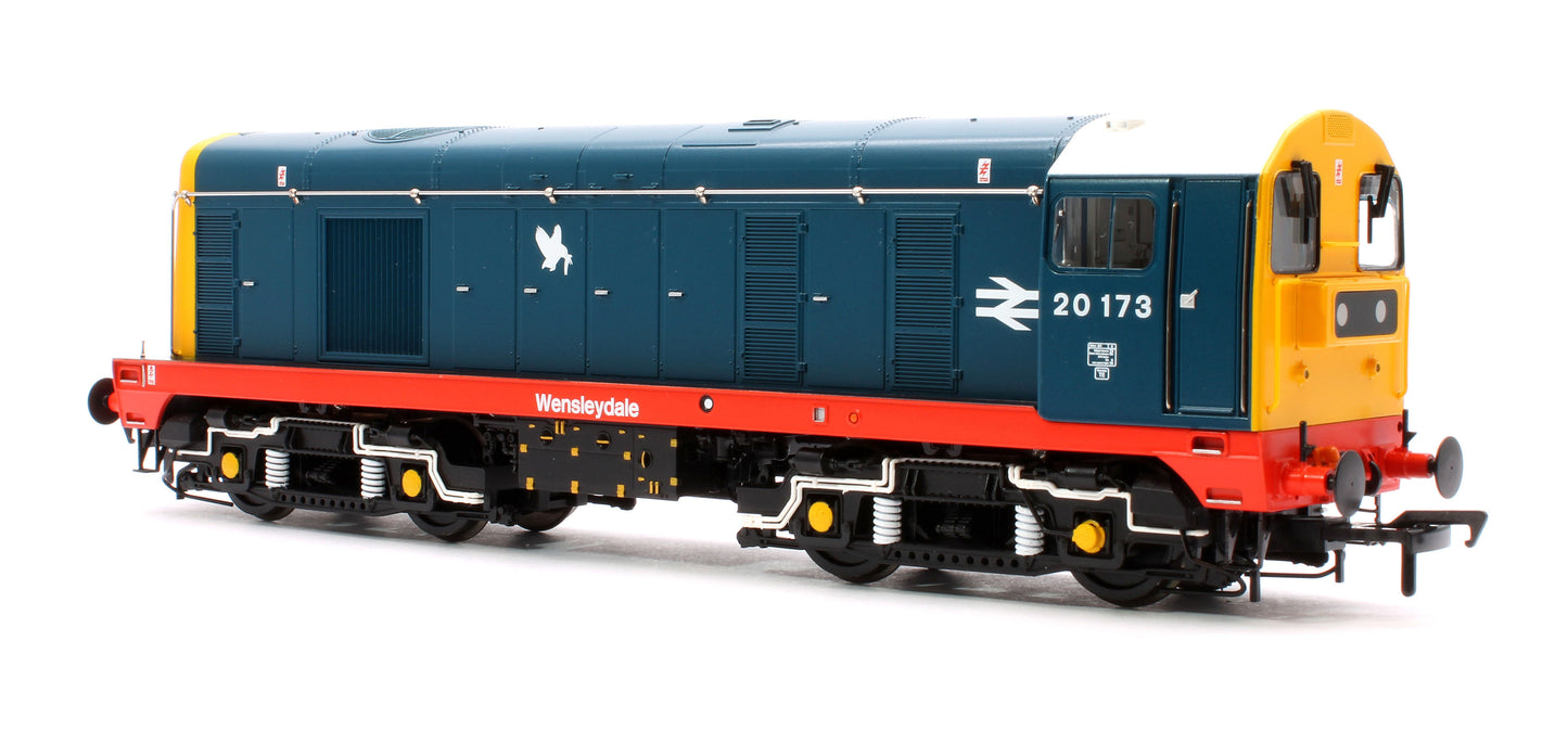 Class 20/0 Headcode Box 20173 'Wensleydale' BR Blue (Red Solebar) Diesel Locomotive - DCC Sound