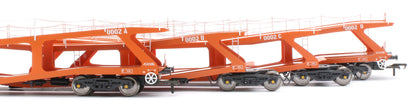 RT-OO-CAR4-403A Quad set Cartic-4 car carrier - Silcock and Collings orange (set A)