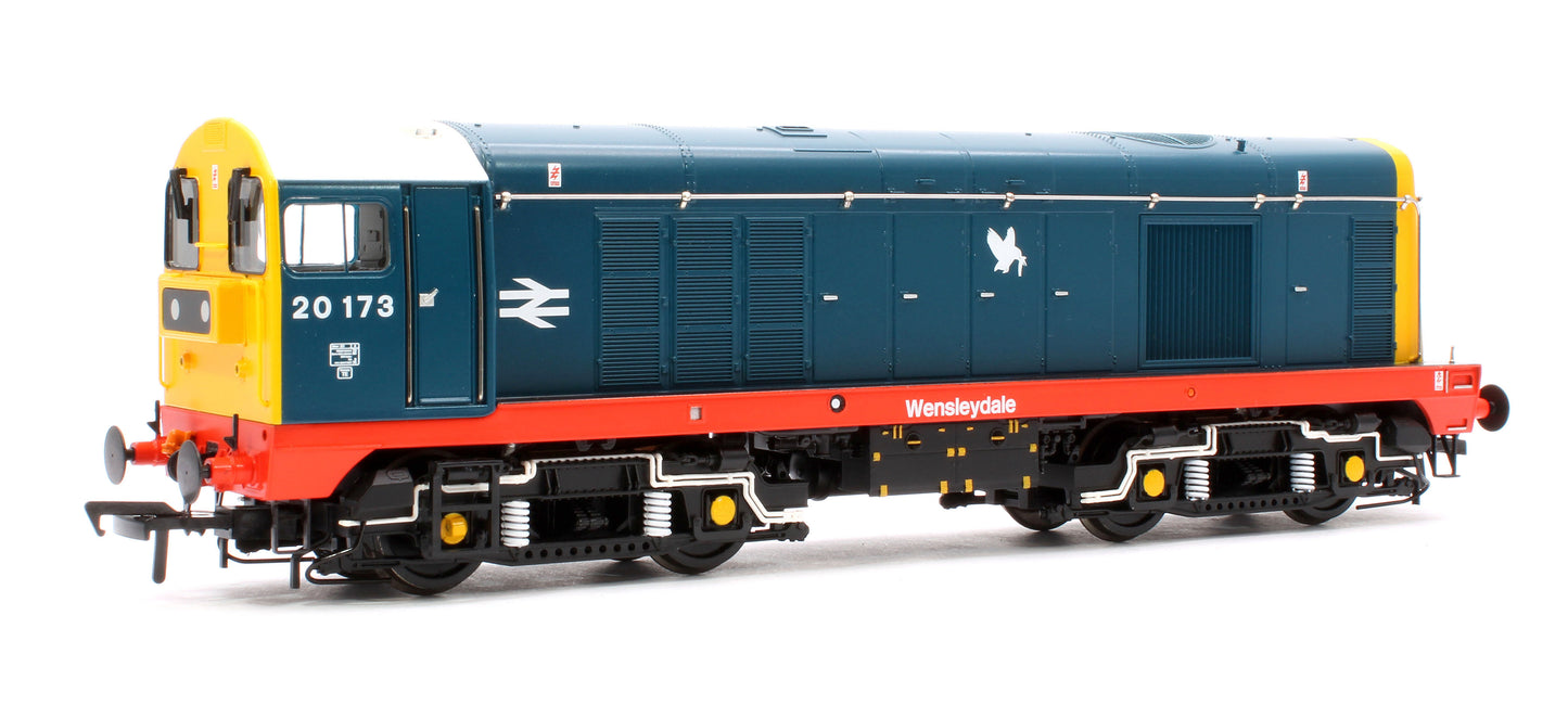 Class 20/0 Headcode Box 20173 'Wensleydale' BR Blue (Red Solebar) Diesel Locomotive - DCC Sound