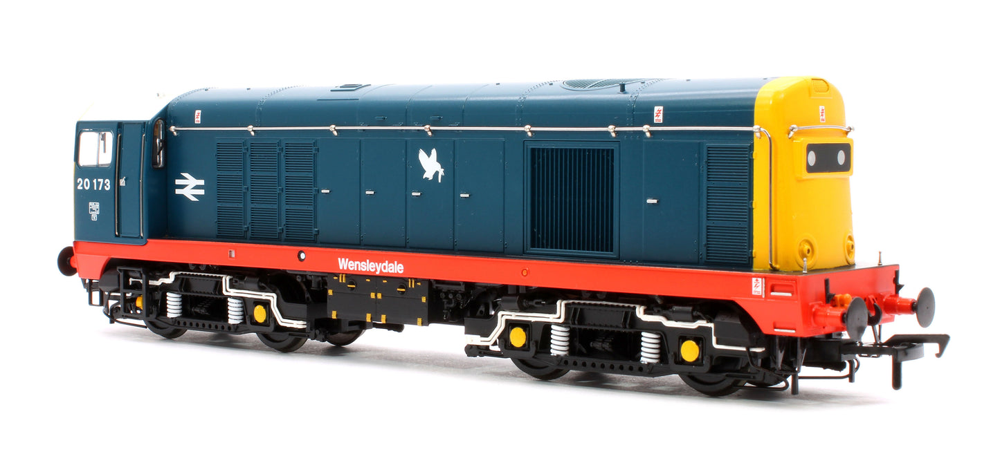 Class 20/0 Headcode Box 20173 'Wensleydale' BR Blue (Red Solebar) Diesel Locomotive - DCC Sound