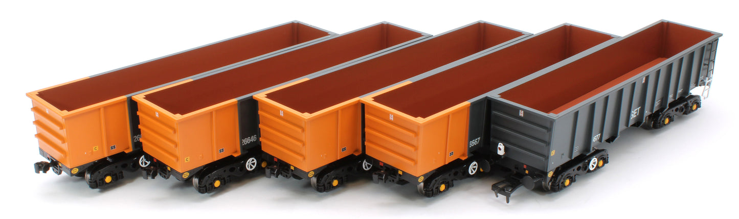 ACC2968 Set of 5 PTA - BSc South Wales Grey Wagons - Pack 1