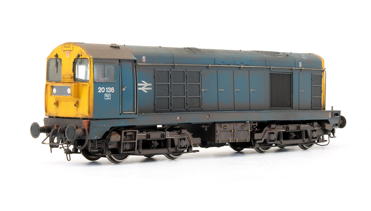 Pre-Owned Class 20136 BR Blue Diesel Locomotive - Custom Weathered - DCC Sound Fitted