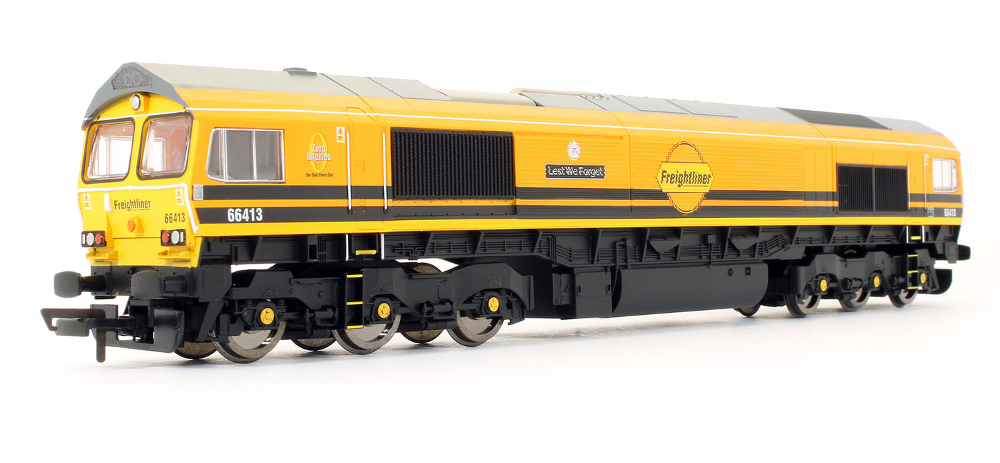 Pre-Owned R3786 Freightliner Class 66413 'Lest We Forget' Diesel Locomotive