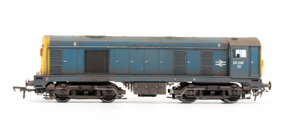 Pre-Owned Class 20136 BR Blue Diesel Locomotive - Custom Weathered - DCC Sound Fitted