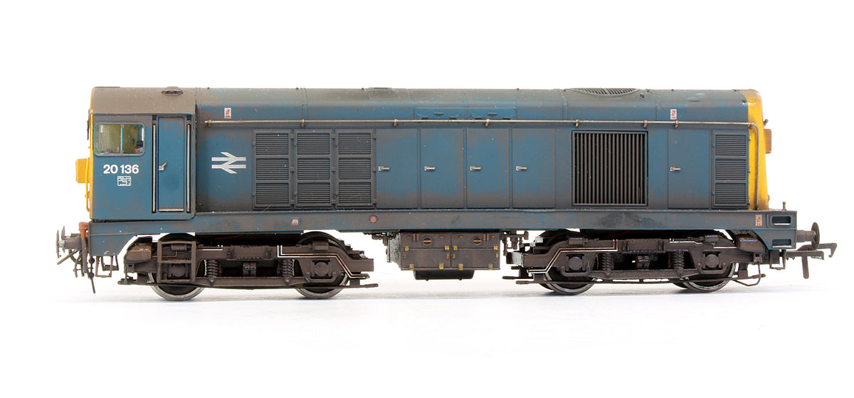 Pre-Owned Class 20136 BR Blue Diesel Locomotive - Custom Weathered - DCC Sound Fitted