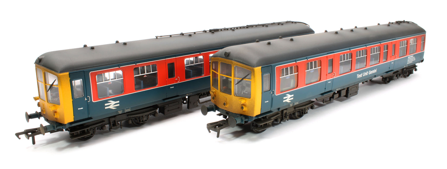 Custom Weathered Derby Lightweight 2-Car BEMU 'Test Unit Gemini' BR RTC (Original)