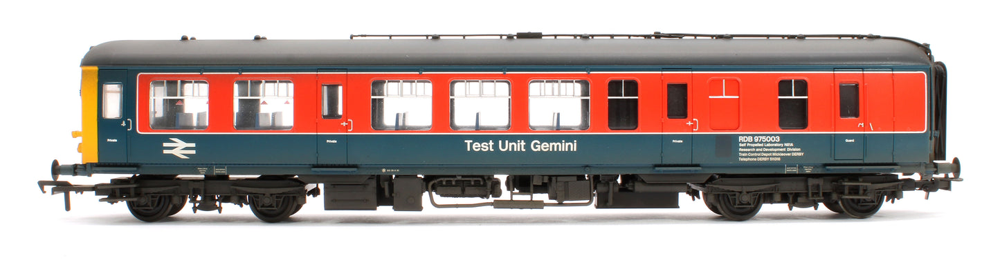 Custom Weathered Derby Lightweight 2-Car BEMU 'Test Unit Gemini' BR RTC (Original)