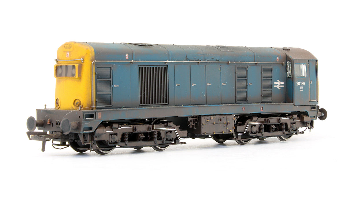 Pre-Owned Class 20136 BR Blue Diesel Locomotive - Custom Weathered - DCC Sound Fitted