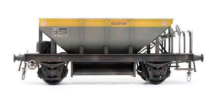 Pre-Owned BR ‘Dogfish’ Ballast Hopper BR Civil Engineers Grey/Yellow ZFV DB983210 (Custom Weathered)