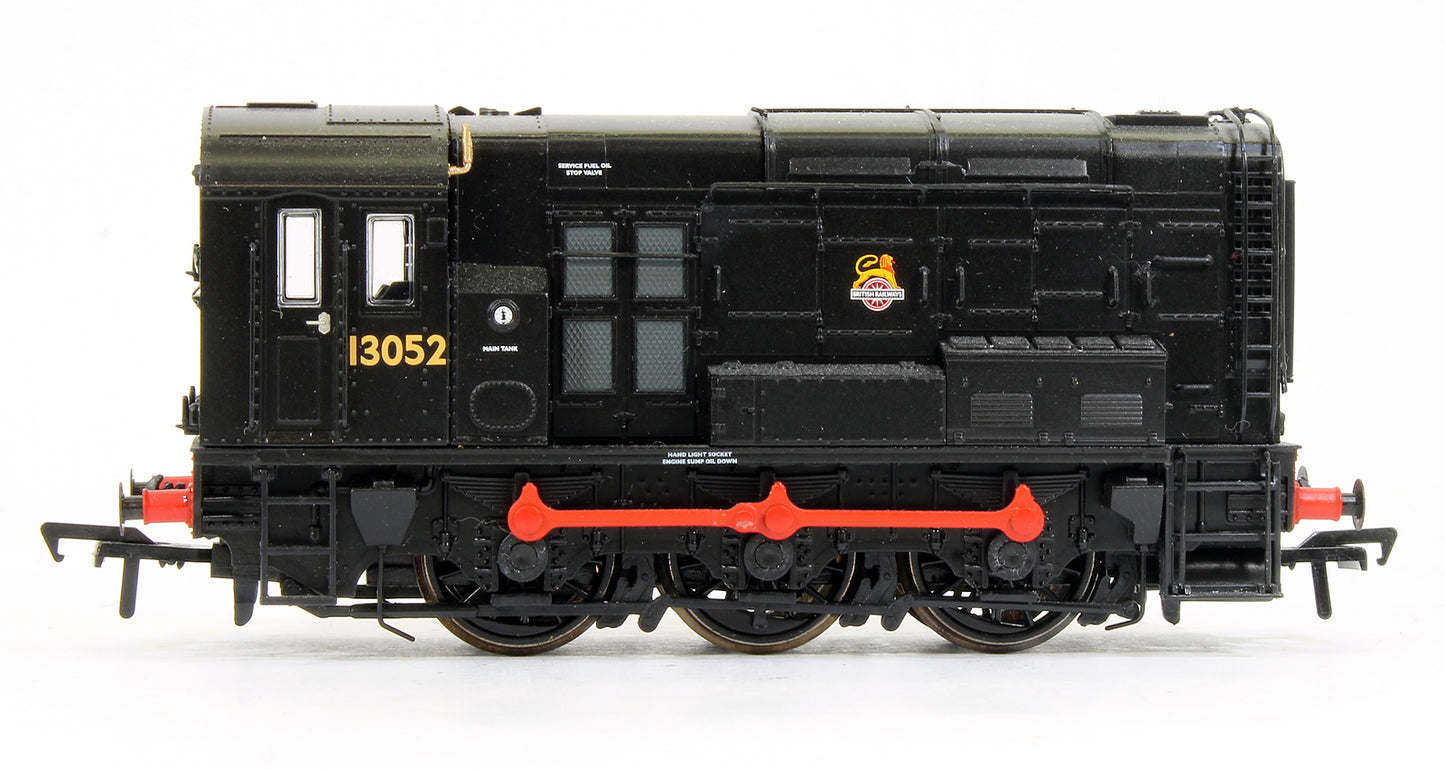 Pre-Owned Class 08 13052 BR Black Early Emblem Diesel Shunter Locomotive
