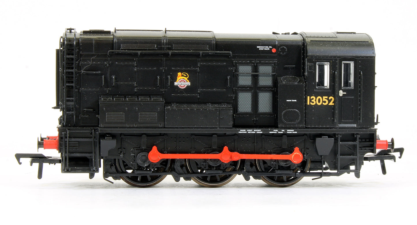 Pre-Owned Class 08 13052 BR Black Early Emblem Diesel Shunter Locomotive