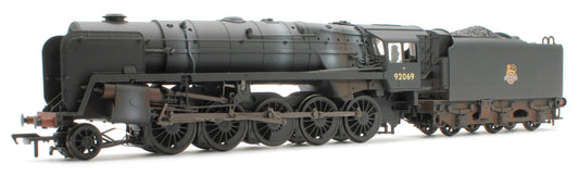 BR Standard 9F with BR1F Tender 92069 BR Black (Early Emblem) - Weathered