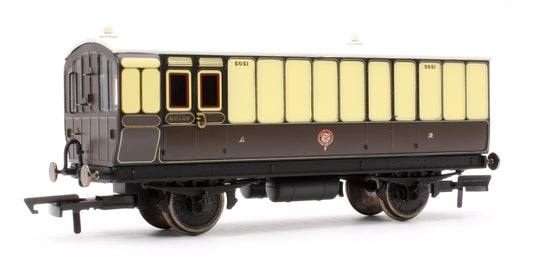 4 Wheel Coach Passenger Brake GWR Chocolate & Cream No.505