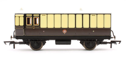 4 Wheel Coach Passenger Brake GWR Chocolate & Cream No.505