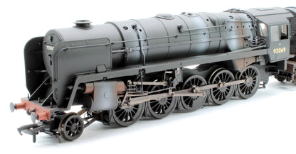 BR Standard 9F with BR1F Tender 92069 BR Black (Early Emblem) Weathered - DCC Sound