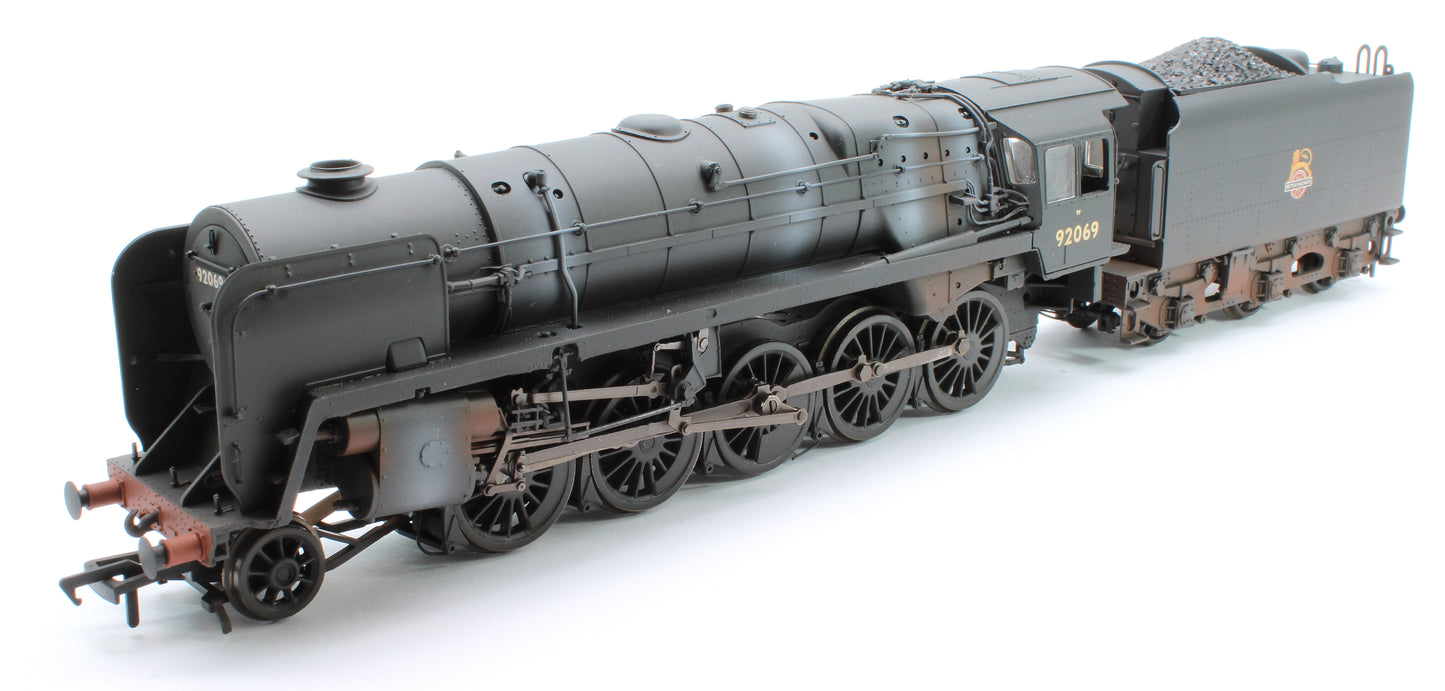 BR Standard 9F with BR1F Tender 92069 BR Black (Early Emblem) Weathered - DCC Sound