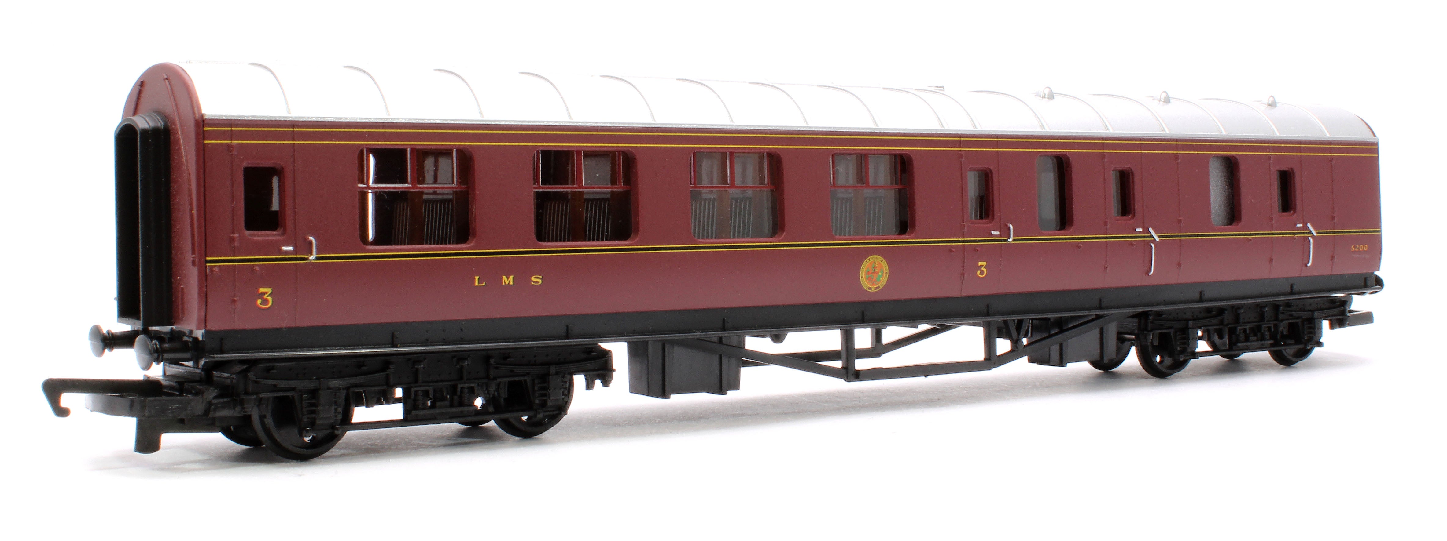 Hornby R4389 RailRoad Brake Third Coach LMS 5200 – Rails
