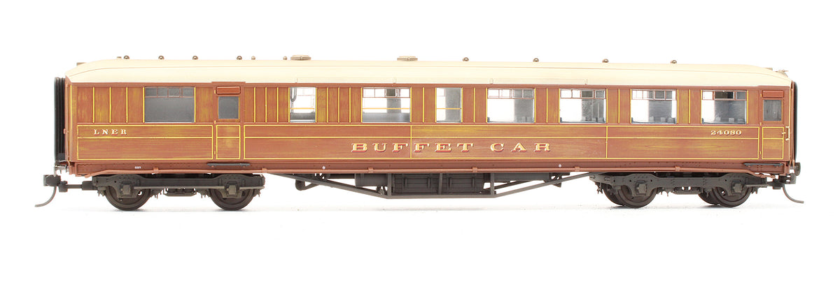 Pre-Owned LNER Grelsey Teak 61ft 6in Buffet Car '24080' - Custom Weathered