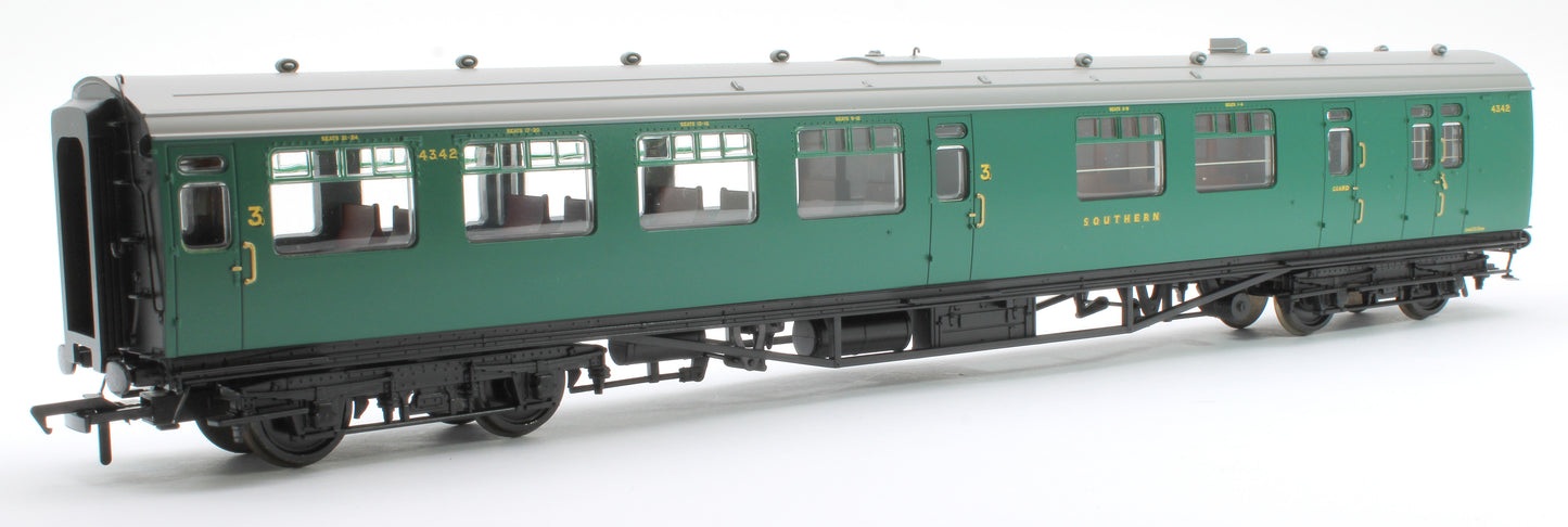 SR Bulleid Brake Third Semi-Open 10'' Vents SR Malachite Green No.4342