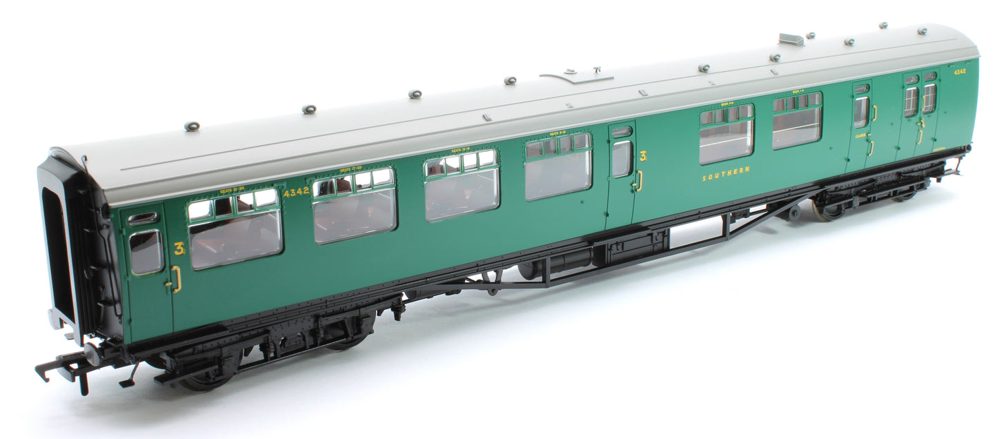 SR Bulleid Brake Third Semi-Open 10'' Vents SR Malachite Green No.4342